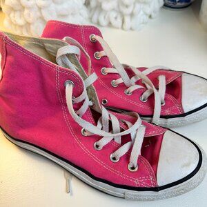 Converse All Star High Top Hot Pink Size Mens 6 Womens 8